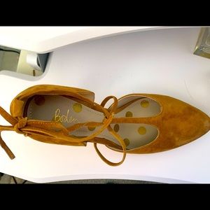 Boden Suede Camel Strappy Heel